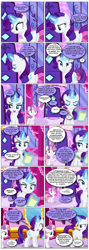 Size: 868x2436 | Tagged: safe, artist:dziadek1990, edit, edited screencap, imported from derpibooru, screencap, rarity, sweetie belle, pony, unicorn, the cart before the ponies, alfred hitchcock, carousel boutique, comic, conversation, dialogue, egg, indoors, quote, reference, screencap comic, text