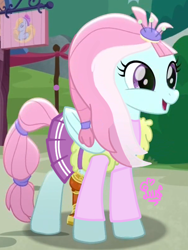 Size: 596x792 | Tagged: safe, artist:flutteryaylove, edit, edited screencap, imported from derpibooru, screencap, kerfuffle, pegasus, pony, rainbow roadtrip, amputee, clothes, cute, female, mare, miniskirt, skirt, smiling