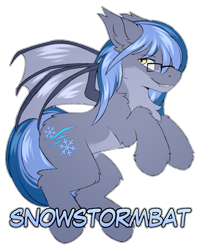 Size: 1260x1560 | Tagged: safe, artist:snowstormbat, imported from derpibooru, oc, oc only, oc:midnight snowstorm, bat pony, pony, chest fluff, ear fluff, fluffy, glasses, male, simple background, solo, stallion, transparent background