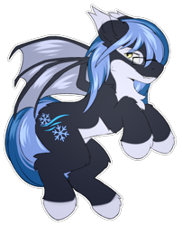 Size: 1260x1560 | Tagged: safe, alternate version, artist:snowstormbat, imported from derpibooru, oc, oc only, oc:midnight snowstorm, bat pony, orca, pony, bodypaint, countershading, glasses, male, simple background, solo, stallion, transparent background
