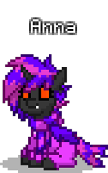 Size: 168x268 | Tagged: safe, artist:kittykat, imported from derpibooru, oc, oc only, oc:anna, changeling, pony, pony town, female, simple background, solo, transparent background