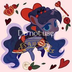 Size: 2100x2100 | Tagged: safe, artist:larix-u, imported from derpibooru, princess luna, alicorn, pony, female, mare, obtrusive watermark, sample, solo, watermark