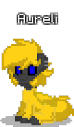 Size: 160x276 | Tagged: safe, artist:kittykat, imported from derpibooru, oc, oc:aureli, changeling, pony, spider, spiderling, pony town, male, simple background, solo, transparent background, yellow changeling