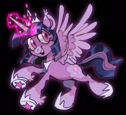 Size: 1947x1778 | Tagged: safe, artist:doctor-pepo, imported from derpibooru, twilight sparkle, alicorn, pony, magic, simple background, solo, twilight sparkle (alicorn)