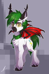 Size: 1920x2885 | Tagged: safe, artist:midnightflight, imported from derpibooru, oc, oc only, bat pony, pony, bat wings, clothes, scarf, simple background, solo, wings