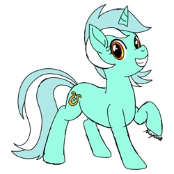 Size: 1200x1200 | Tagged: safe, artist:riapu_san368, imported from derpibooru, lyra heartstrings, pony, unicorn, female, mare, simple background, solo, white background