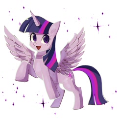 Size: 1107x1159 | Tagged: safe, artist:plusplus_pony, imported from derpibooru, twilight sparkle, alicorn, pony, female, mare, simple background, solo, twilight sparkle (alicorn), white background