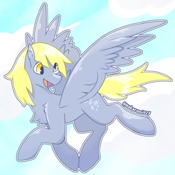 Size: 1759x1759 | Tagged: safe, artist:makaroni923, imported from derpibooru, derpy hooves, pegasus, pony, female, mare, solo