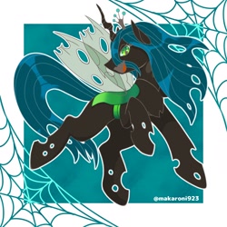 Size: 1724x1724 | Tagged: safe, artist:makaroni923, imported from derpibooru, queen chrysalis, changeling, female, mare, solo