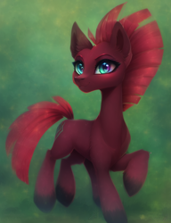 Size: 640x832 | Tagged: safe, imported from derpibooru, fizzlepop berrytwist, tempest shadow, earth pony, pony, my little pony: the movie, ai content, ai generated, cute, female, mare, race swap, solo