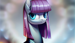 Size: 448x256 | Tagged: safe, imported from derpibooru, maud pie, earth pony, pony, ai content, ai generated, female, mare, simple background, solo