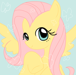 Size: 792x783 | Tagged: safe, artist:mentaimayoko, imported from derpibooru, fluttershy, pegasus, pony, female, mare, simple background, solo