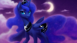 Size: 1024x576 | Tagged: safe, imported from derpibooru, princess luna, alicorn, pony, ai content, ai generated, cute, female, mare, solo