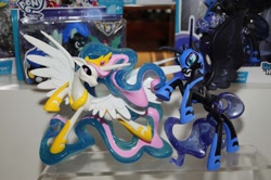 Size: 1000x664 | Tagged: safe, imported from derpibooru, nightmare moon, princess celestia, alicorn, pony, figure, guardians of harmony, photo, toy