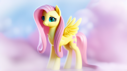 Size: 1024x576 | Tagged: safe, imported from derpibooru, fluttershy, pegasus, pony, ai content, ai generated, cute, female, mare, solo