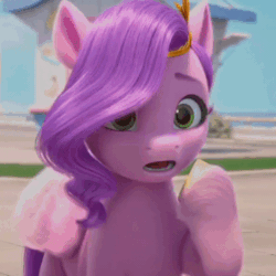 Size: 500x500 | Tagged: safe, imported from derpibooru, screencap, pipp petals, pegasus, pony, spoiler:my little pony: make your mark, spoiler:my little pony: make your mark chapter 2, spoiler:myms01e02, animated, cropped, ear flick, female, g5, gif, growing pains, i watch it for the ears, mare, my little pony: make your mark, my little pony: make your mark chapter 2, reaction image, solo