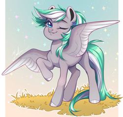 Size: 2706x2571 | Tagged: artist needed, safe, imported from derpibooru, oc, oc only, oc:shirley flow, pegasus, pony, colored wings, female, g5, g5 oc, heart, jewelry, mare, multicolored hair, multicolored wings, oda 1997, oda 997, pegasus oc, solo, wings