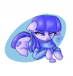 Size: 1850x1900 | Tagged: safe, artist:mannybcadavera, imported from derpibooru, maud pie, earth pony, pony, boulder (g4), female, floppy ears, lidded eyes, lying down, mare, prone, rock