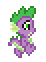 Size: 46x62 | Tagged: safe, artist:color anon, imported from derpibooru, spike, dragon, animated, pixel art, simple background, solo, transparent background, walking