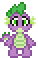 Size: 38x58 | Tagged: safe, artist:color anon, imported from derpibooru, spike, dragon, animated, blinking, pixel art, simple background, solo, transparent background