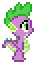 Size: 46x62 | Tagged: safe, artist:color anon, imported from derpibooru, spike, dragon, animated, male, pixel animation, pixel art, simple background, solo, transparent background, walking