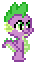 Size: 46x62 | Tagged: safe, artist:color anon, imported from derpibooru, spike, dragon, animated, pixel art, simple background, solo, transparent background, walking
