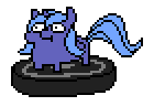Size: 140x96 | Tagged: safe, artist:color anon, imported from derpibooru, princess luna, alicorn, pony, /mlp/, animated, female, filly, pixel art, roomba, simple background, solo, squatpony, transparent background, woona, younger