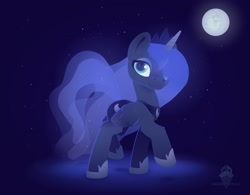 Size: 2048x1600 | Tagged: safe, artist:goldentechcat, imported from derpibooru, princess luna, alicorn, pony, clothes, female, hair over one eye, jewelry, looking at you, mare, moon, regalia, shoes, solo