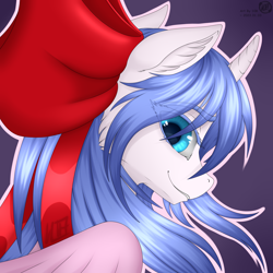 Size: 4096x4096 | Tagged: safe, artist:108-zeroforce, imported from derpibooru, oc, oc only, oc:rioshi sweet, alicorn, pony, 2023, alicorn oc, blue eyes, blue mane, blue tail, bow, eye clipping through hair, eyebrows, eyebrows visible through hair, eyelashes, female, full body, hair bow, heart, heart eyes, high res, horn, mare, pale belly, pony oc, raised hoof, show accurate, smiling, solo, standing, tail, two toned coat, unshorn fetlocks, wingding eyes, wingless, wings