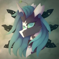 Size: 1080x1080 | Tagged: safe, artist:epiceventaux, imported from derpibooru, oc, changeling, pony, collar, female, mare, solo