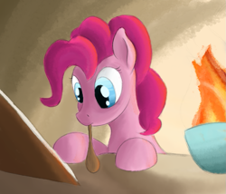 Size: 1169x1000 | Tagged: safe, artist:ahorseofcourse, imported from derpibooru, pinkie pie, earth pony, pony, fire, solo