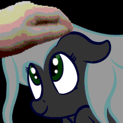 Size: 896x896 | Tagged: safe, artist:ahorseofcourse, imported from derpibooru, oc, oc only, oc:belle luga, pony, whale, gif, non-animated gif, petting, ponerpics import, whale pony