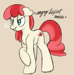 Size: 716x724 | Tagged: safe, artist:ahorseofcourse, imported from derpibooru, oc, oc only, oc:copper kettle, earth pony, pony, angry, cute, female, mare, ponerpics import, scrunchy face, solo