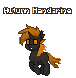 Size: 296x304 | Tagged: safe, artist:kittykat, imported from derpibooru, oc, oc:autumn mandarine, changeling, pony, pony town, animated, brown changeling, male, solo