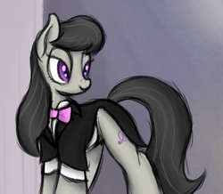 Size: 1604x1400 | Tagged: safe, artist:ahorseofcourse, imported from derpibooru, octavia melody, earth pony, pony, clothes, ponerpics import, solo, suit, tuxedo