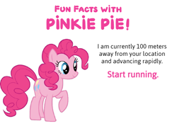 Size: 720x512 | Tagged: safe, imported from derpibooru, pinkie pie, pony, female, fun facts, mare, meme, simple background