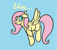 Size: 191x168 | Tagged: safe, artist:ahorseofcourse, imported from derpibooru, fluttershy, pegasus, pony, aggie.io, dialogue, female, flying, frown, looking up, mare, ponerpics import, raised hoof, raised leg, solo, spread wings, wings