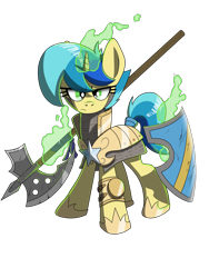 Size: 3000x4000 | Tagged: safe, artist:flaremoon, imported from derpibooru, oc, oc:mercury haze, pony, unicorn, armor, female, guardsmare, halberd, levitation, looking at you, magic, mare, royal guard, shield, simple background, solo, telekinesis, transparent background, weapon