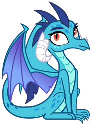 Size: 2248x3050 | Tagged: safe, artist:sonofaskywalker, imported from derpibooru, princess ember, dragon, triple threat, behaving like a bird, cute, dragoness, emberbetes, female, simple background, sitting, smiling, solo, transparent background, vector