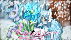 Size: 1280x720 | Tagged: safe, imported from derpibooru, oc, pony, cold, flower, lovely, magic, snow, snowfall, thumbnail, winter