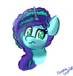 Size: 1142x1190 | Tagged: safe, artist:llamalauncher, imported from derpibooru, pony, unicorn, bust, female, solo