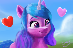 Size: 2300x1500 | Tagged: safe, artist:llamalauncher, imported from derpibooru, izzy moonbow, pony, unicorn, female, g5, solo