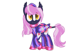 Size: 2360x1640 | Tagged: safe, artist:mistress midnight, imported from derpibooru, oc, oc:nurse lavender blossom, bat pony, pony, bat pony oc, fireheart76's latex suit design, latex, latex suit, nurse, nurse outfit, prisoners of the moon, rubber, rubber suit, simple background, solo, transparent background