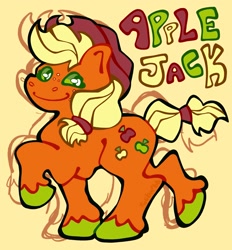 Size: 2087x2250 | Tagged: safe, artist:ruebarbb, imported from derpibooru, applejack, earth pony, pony, female, simple background, solo