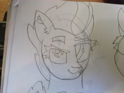 Size: 4608x3456 | Tagged: safe, artist:acid flask, imported from derpibooru, dark moon, graphite, zipp storm, pegasus, pony, 2d, art dump, ear fluff, eyebrows, female, g5, looking at you, looking up, mare, paper, raised eyebrow, sketch, sketch dump, sketchbook, smiling, smirk, solo, traditional art