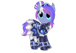 Size: 2360x1640 | Tagged: safe, artist:mistress midnight, imported from derpibooru, oc, oc:plum pudding(fireverse), pegasus, pony, fireheart76's latex suit design, latex, latex maid, latex suit, prisoners of the moon, rubber, rubber suit, solo