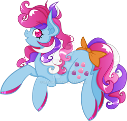 Size: 918x870 | Tagged: safe, artist:mavdpie, imported from derpibooru, sweet stuff, pony, twinkle eyed pony, bow, cute, simple background, sweet sweet stuff, tail, tail bow, transparent background