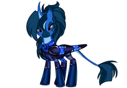 Size: 2360x1640 | Tagged: safe, artist:mistress midnight, imported from derpibooru, oc, oc:queen lunaris, alicorn, bat pony, bat pony alicorn, pony, bat wings, fireheart76's latex suit design, horn, latex, latex boots, latex suit, prisoners of the moon, rubber, rubber boots, rubber suit, solo, wings