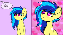 Size: 1920x1080 | Tagged: safe, artist:koapony, imported from derpibooru, oc, oc only, oc:koa, pegasus, pony, blushing, chest fluff, comic, eyebrows, eyebrows visible through hair, heart, solo