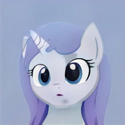 Size: 1024x1024 | Tagged: safe, imported from derpibooru, pony, unicorn, ai content, ai generated, blue eyes, bust, ears up, eyelashes, generator:thisponydoesnotexist, gradient background, nostrils, open mouth, shading, solo